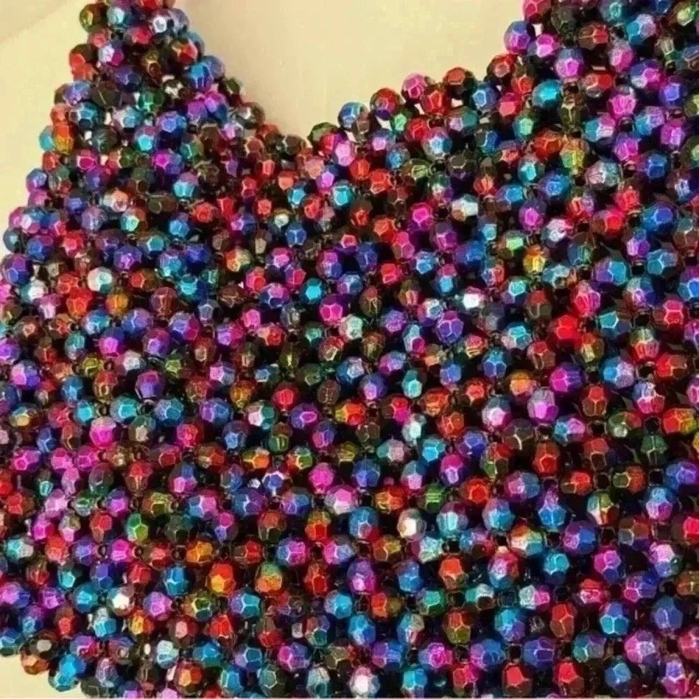 Colorful Beaded Shoulder Bag - Picture 3 of 4